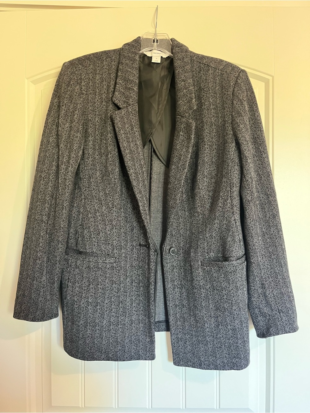 Old Navy Gray Herringbone Women's Blazer